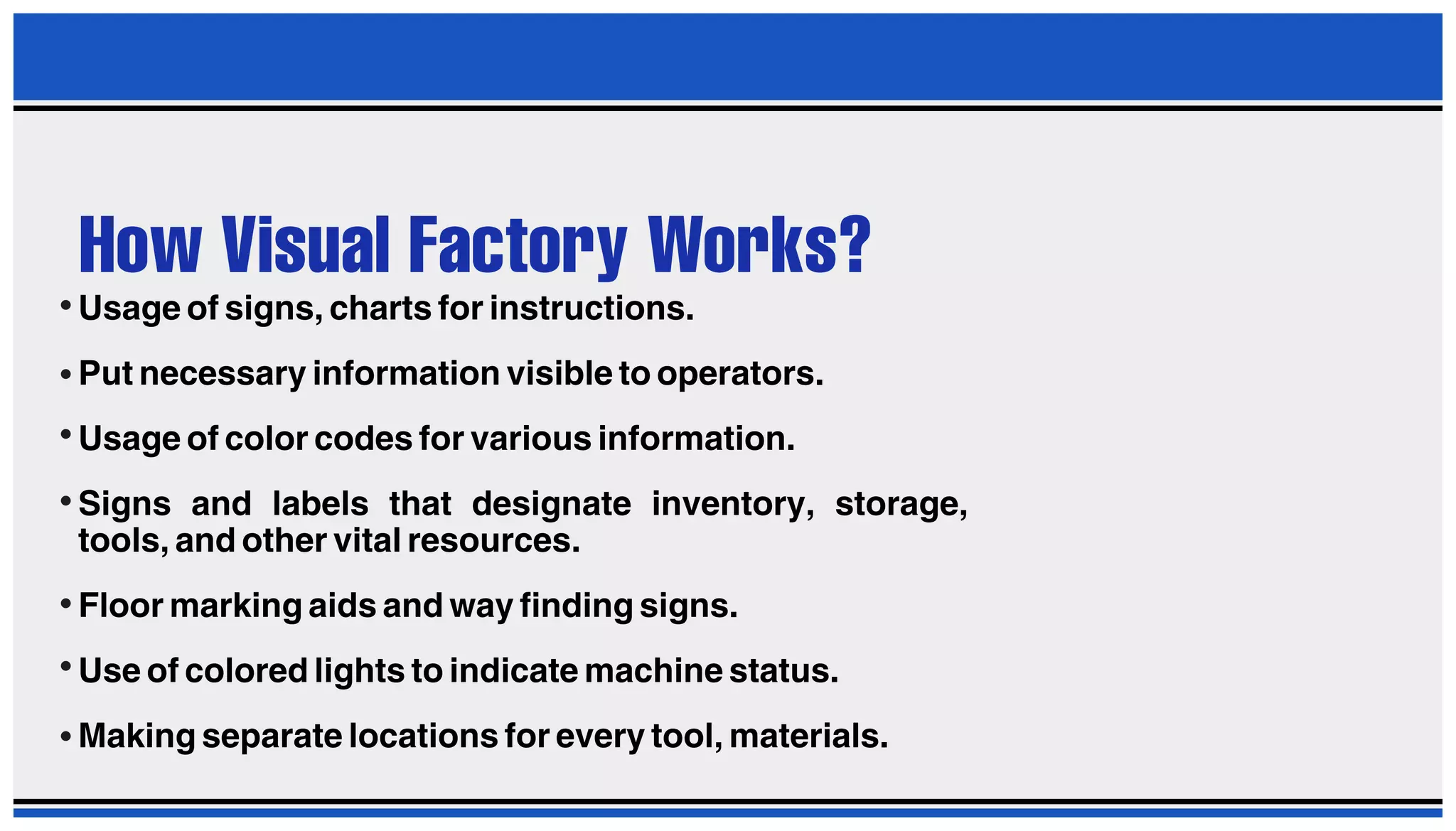 PPT ON VISUAL FACTORY
