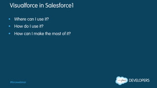 Visualforce in Salesforce1: Optimizing your User Interface for Mobile | PDF