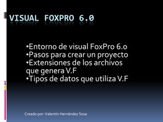 Visual FoxPro 6.0 ,[object Object]