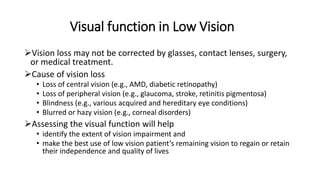 Visual function in LV patients.pptx