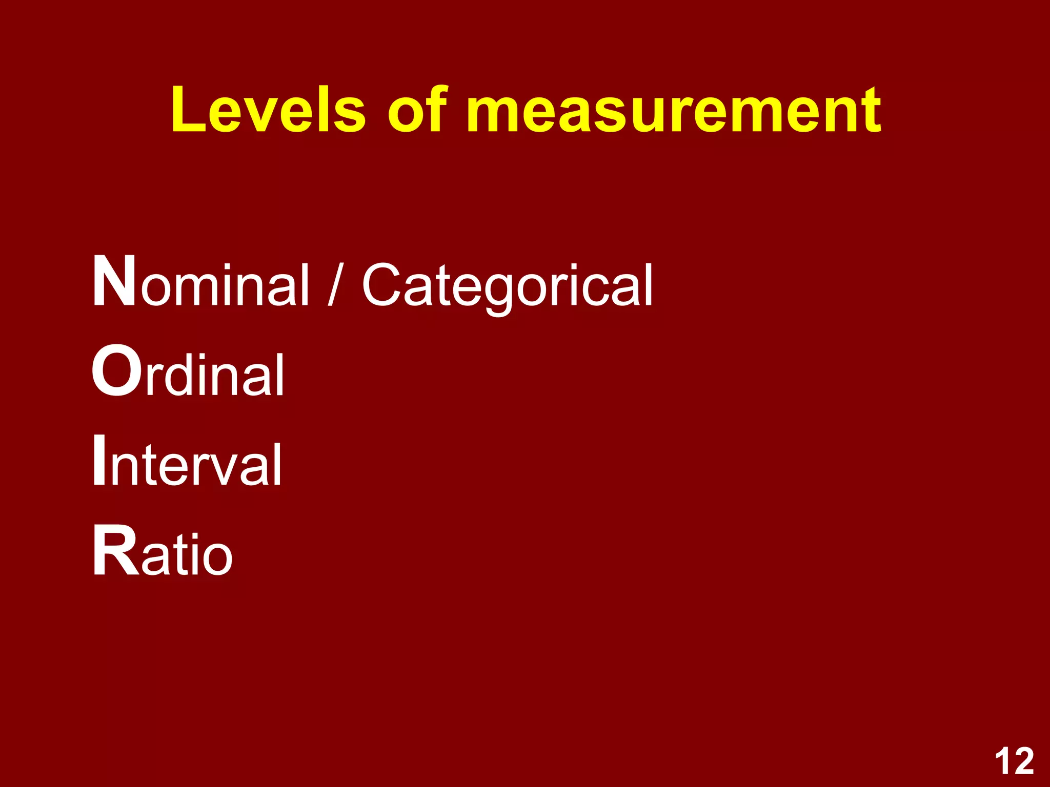 Describing & graphing data THE CHALLENGE: to find a meaningful, accurate way to depict the ‘ true story’ of the data 