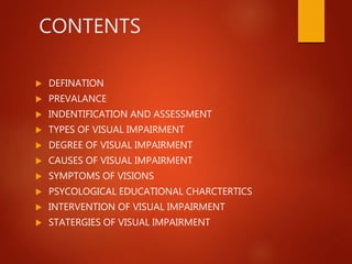 Visual impairment presentation 1 | PPTX