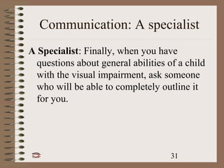 Visual impairments | PPT