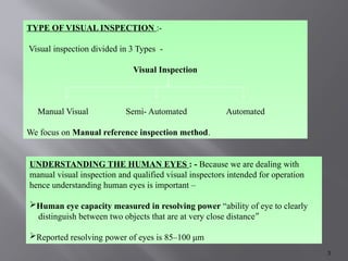VISUAL INSPECTION ppt presentation good knowledge | PPTX