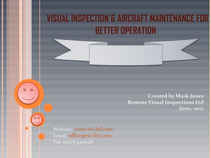 Visual inspection & aircraft maintenance for better operation
