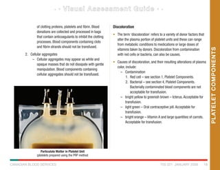 Visual inspection guide for blood compopnents | PDF