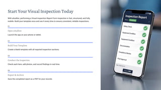 Visual Inspection Audit Checklist Visual Inspection Report Form Inspection with eAuditor Audits and ...