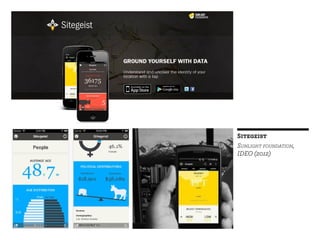 Sitegeist
Sunlight foundation,
IDEO (2012)

 