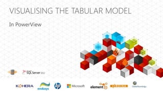 VISUALISING THE TABULAR MODEL
In PowerView
 