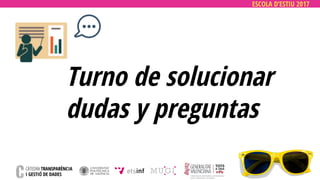 ESCOLA D’ESTIU 2017
Turno de solucionar
dudas y preguntas
 