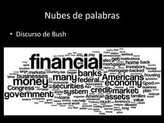 Nubes de palabrasDiscurso de Bush