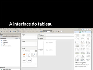 A interface do tableau
 