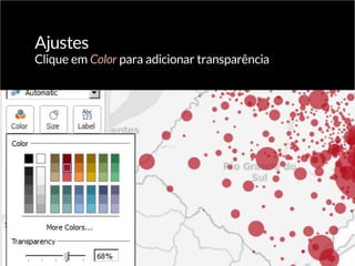 Ajustes
Clique em Color para adicionar transparência
 