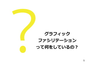 グラフィック
ファシリテーション
って何をしているの？
5

 