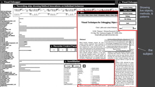 the
subject
Showing
live objects,
methods, &
patterns
 