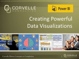 Corvelle Drives Concepts to Completion
Creating Powerful
Data Visualizations
1
 