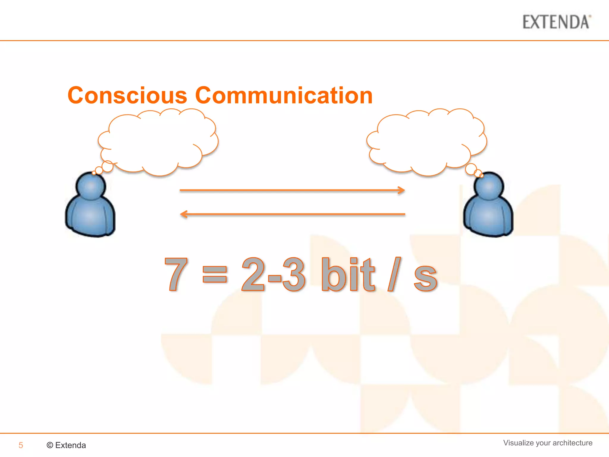 Conscious Communication




5   © Extenda                     Visualize your architecture
 