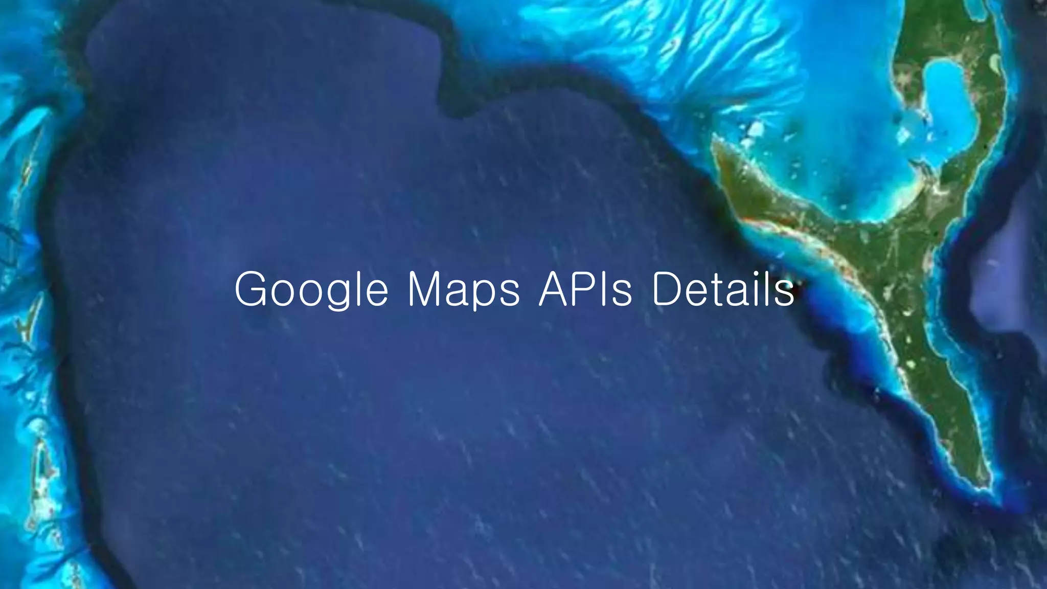 Google Maps APIs Details
 