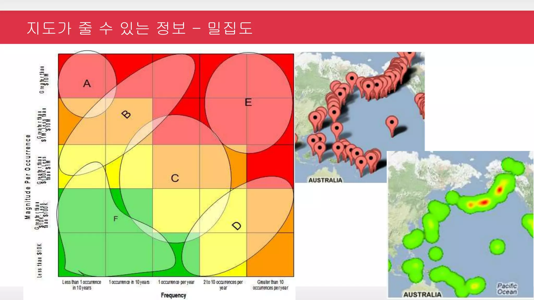 지도가 줄 수 있는 정보 - 밀집도
 