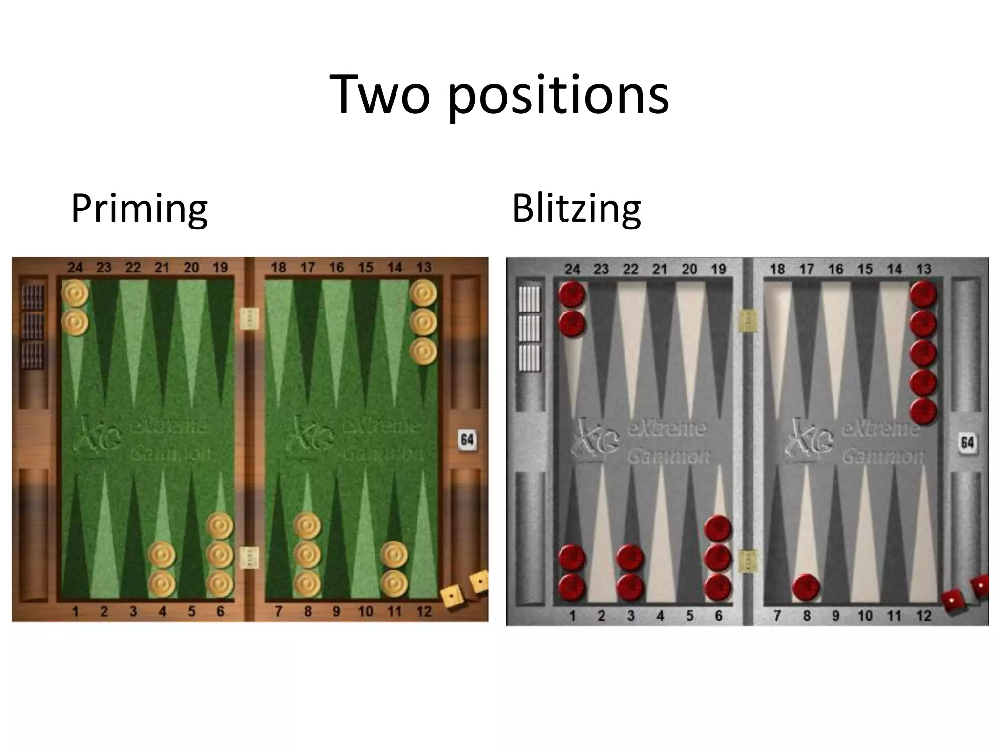 Two positions
Priming Blitzing
 