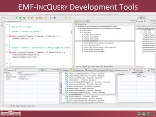 EMF-­‐INCQUERY	
  Development	
  Tools	
  
 