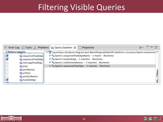 Filtering	
  Visible	
  Queries	
  




                 37	
  
 