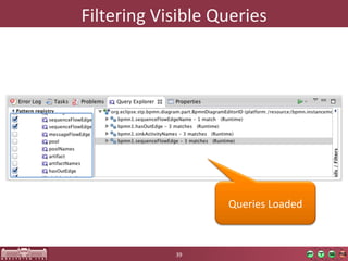 Filtering	
  Visible	
  Queries	
  




                           Queries	
  Loaded	
  



                 39	
  
 