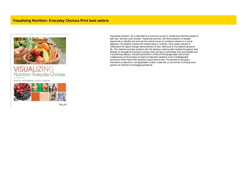 Visualizing Nutrition Everyday Choices Print best sellers