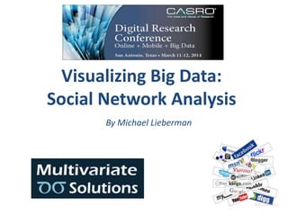 Visualizing Big Data:
Social Network Analysis
By Michael Lieberman
 
