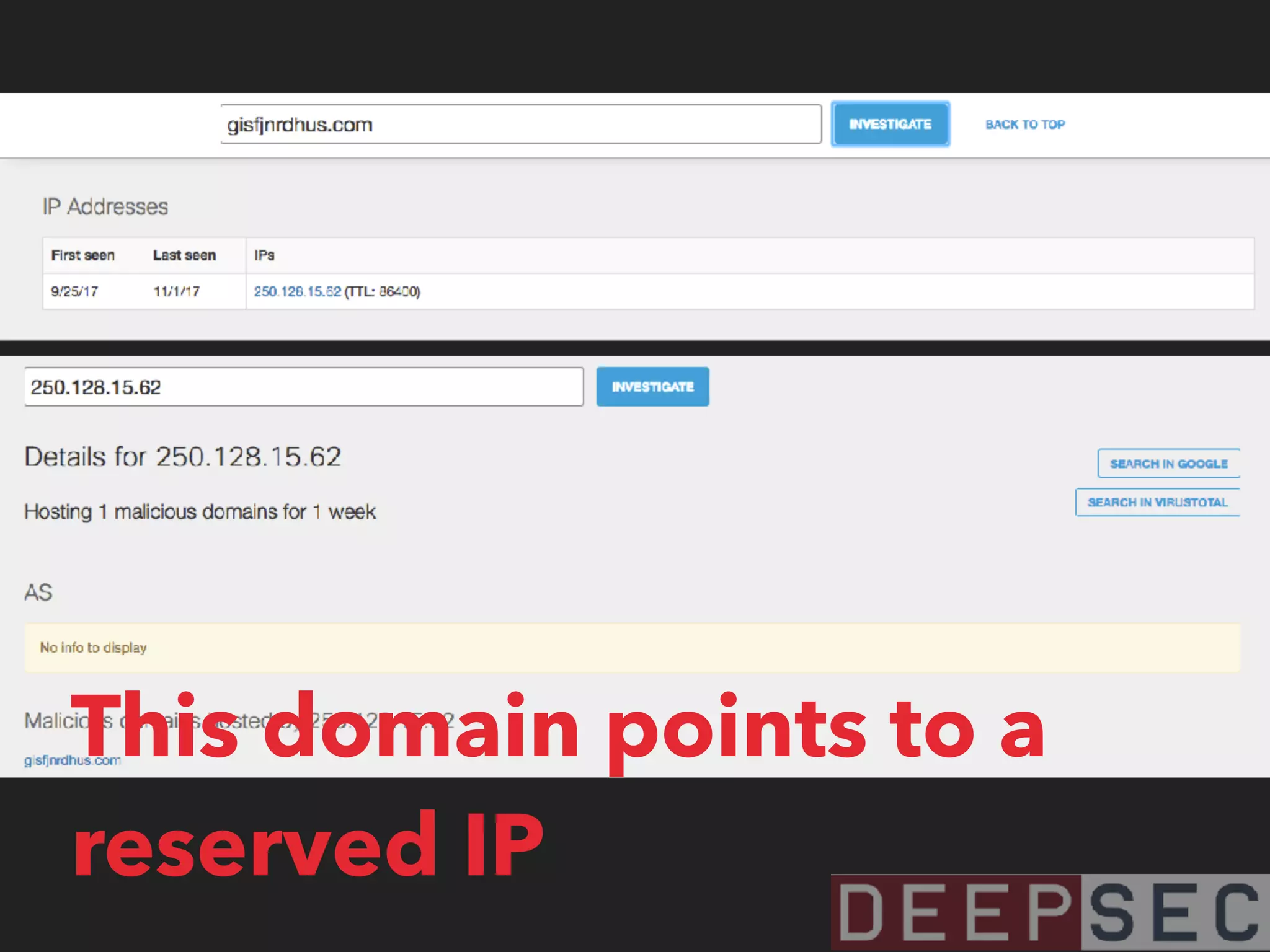 This domain points to a
reserved IP
 