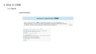 3. Dive in t-SNE
3-3. Result
 