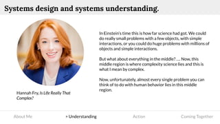 About Me > Understanding Action Coming Together
Systems design and systems understanding.
In Einstein’s time this is how f...