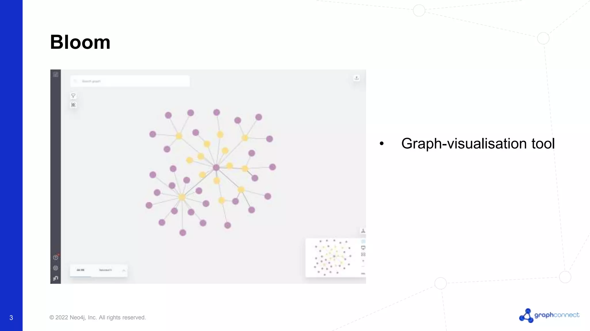 © 2022 Neo4j, Inc. All rights reserved.
Bloom
• Graph-visualisation tool
3
 