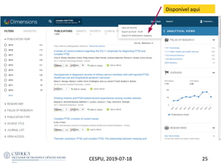 CESPU, 2019-07-18 25
Disponível aqui
 