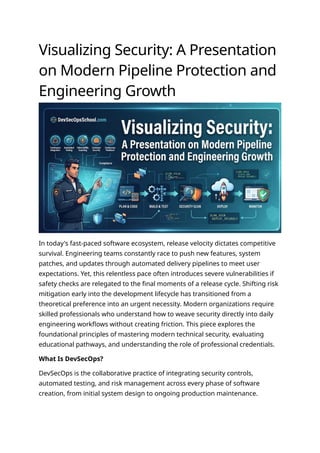 Visualizing Security: Mastering DevSecOps for Modern Pipeline ...