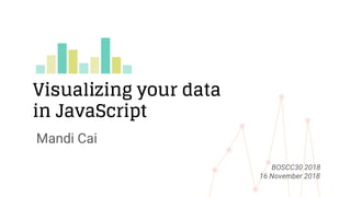 Visualizing your data
in JavaScript
Mandi Cai
BOSCC30 2018
16 November 2018
 