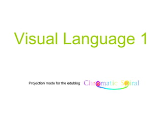 Visual Language 1
Projection made for the edublog
 