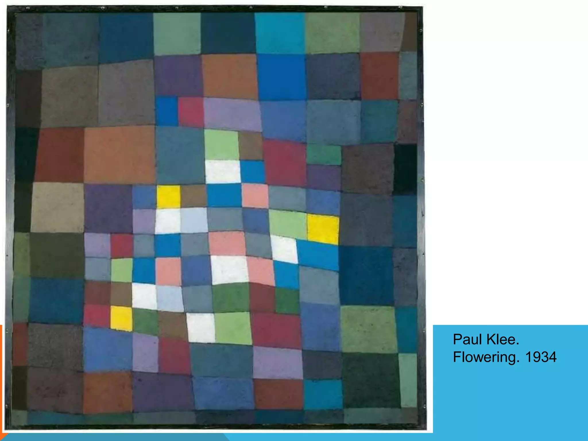 Paul Klee.
Flowering. 1934
 