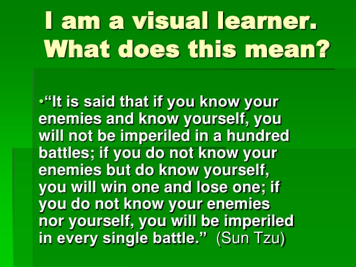 Visual learning