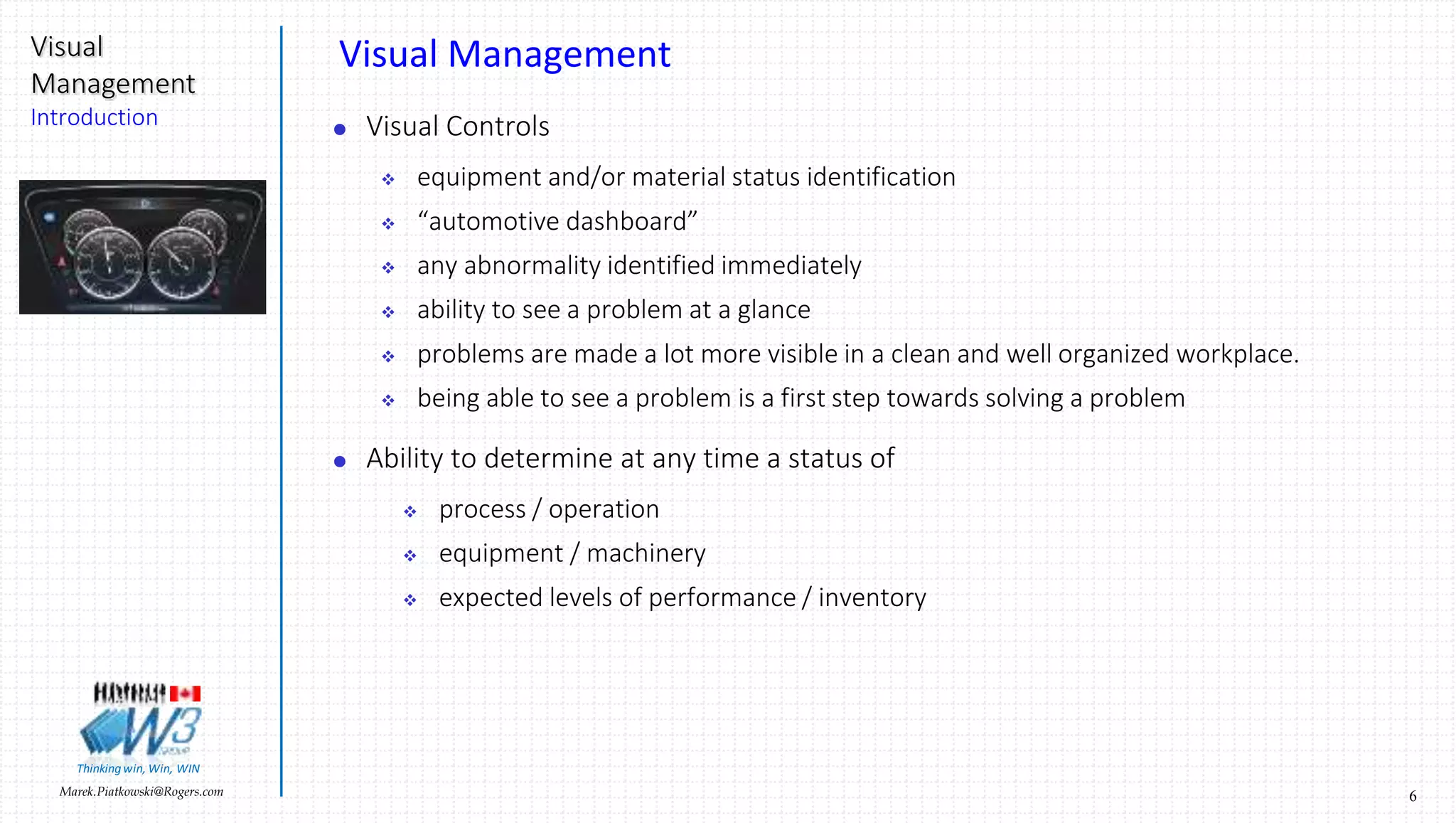 Shop Floor Visual Management - November 2016 | PPTX