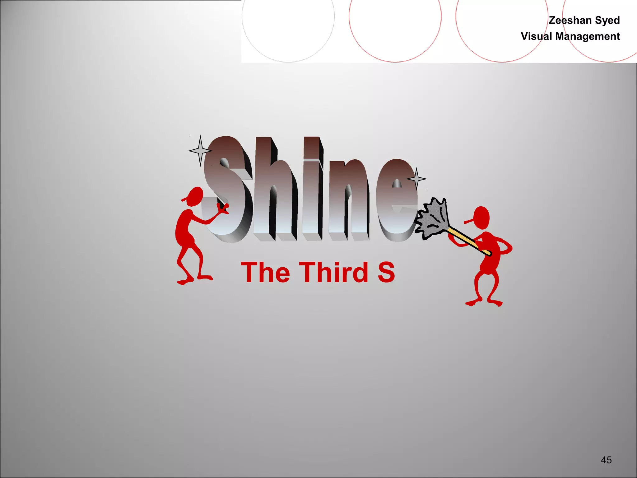 Zeeshan Syed 
Visual Management 
45 
The Third S 
 
