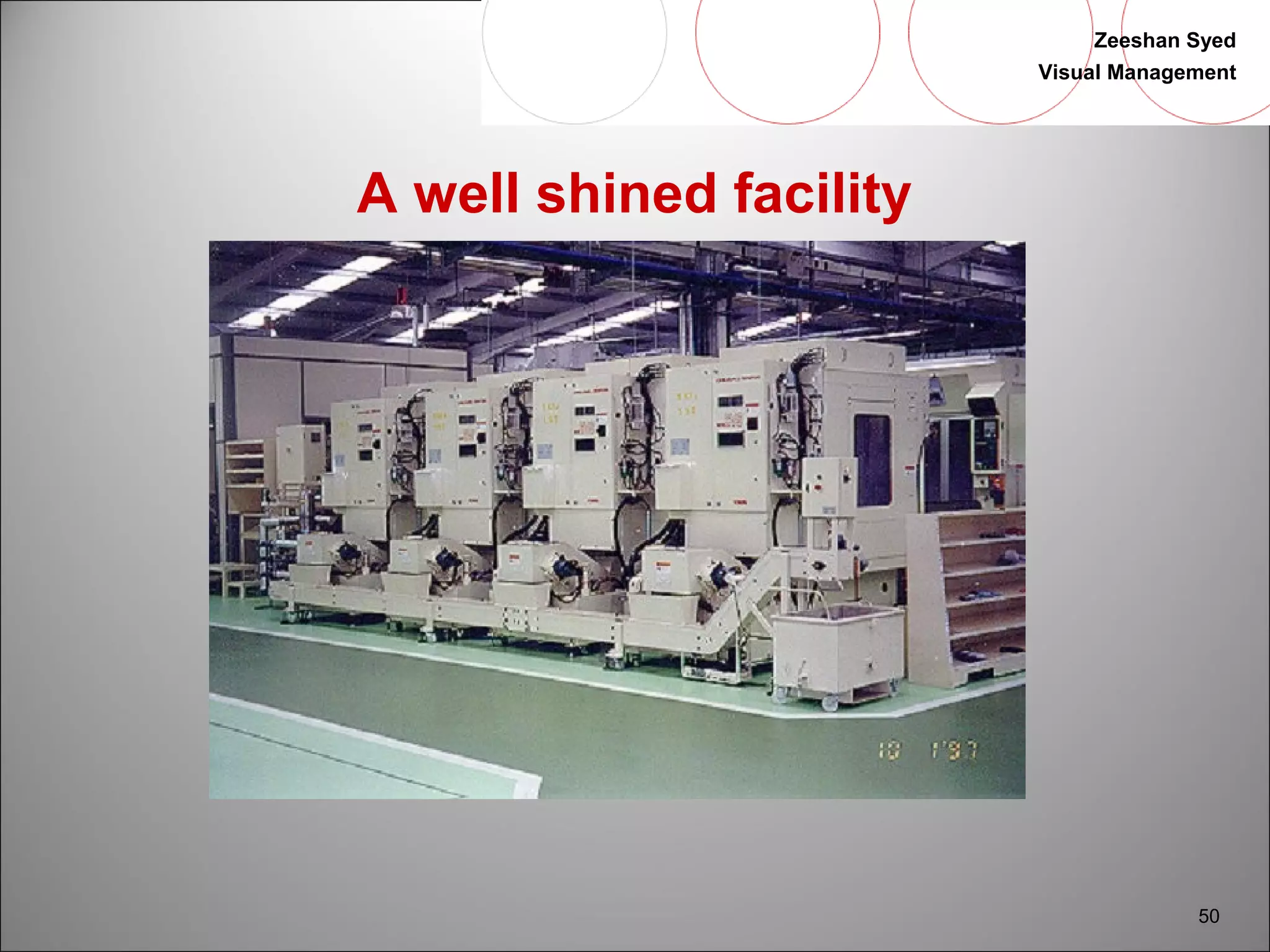 Zeeshan Syed 
Visual Management 
50 
A well shined facility 
 