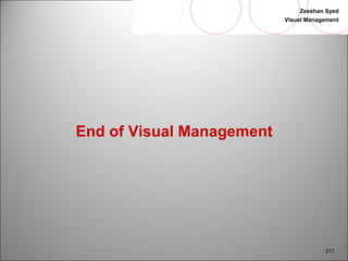 Zeeshan Syed 
Visual Management 
211 
End of Visual Management 
