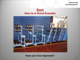 Zeeshan Syed 
Visual Management 
37 
Sort 
Here Is A Good Example 
How can it be improved? 
 