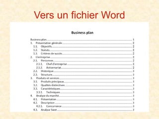 Vers un fichier Word
 