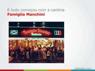 E tudo começou com a cantina Famiglia Manchini  