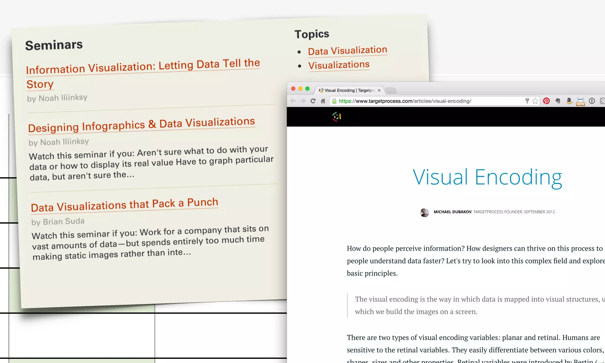 Encoding Ordered Useful values Quantitative Ordinal
Properties and Best Uses of Visual Encoding
Representing
Categories
Representing
Precise Quantitative
Perception
Representing
General Quantitative
Perception
Showing
Sequence
! ! !
!
! ! limited
! !
 