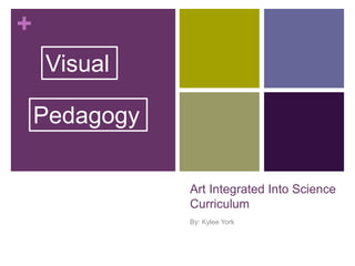 +
Art Integrated Into Science
Curriculum
By: Kylee York
Visual
Pedagogy
 
