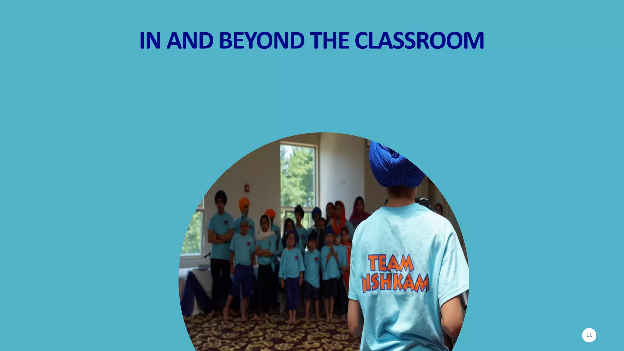 IN	AND	BEYOND	THE	CLASSROOM
11
 