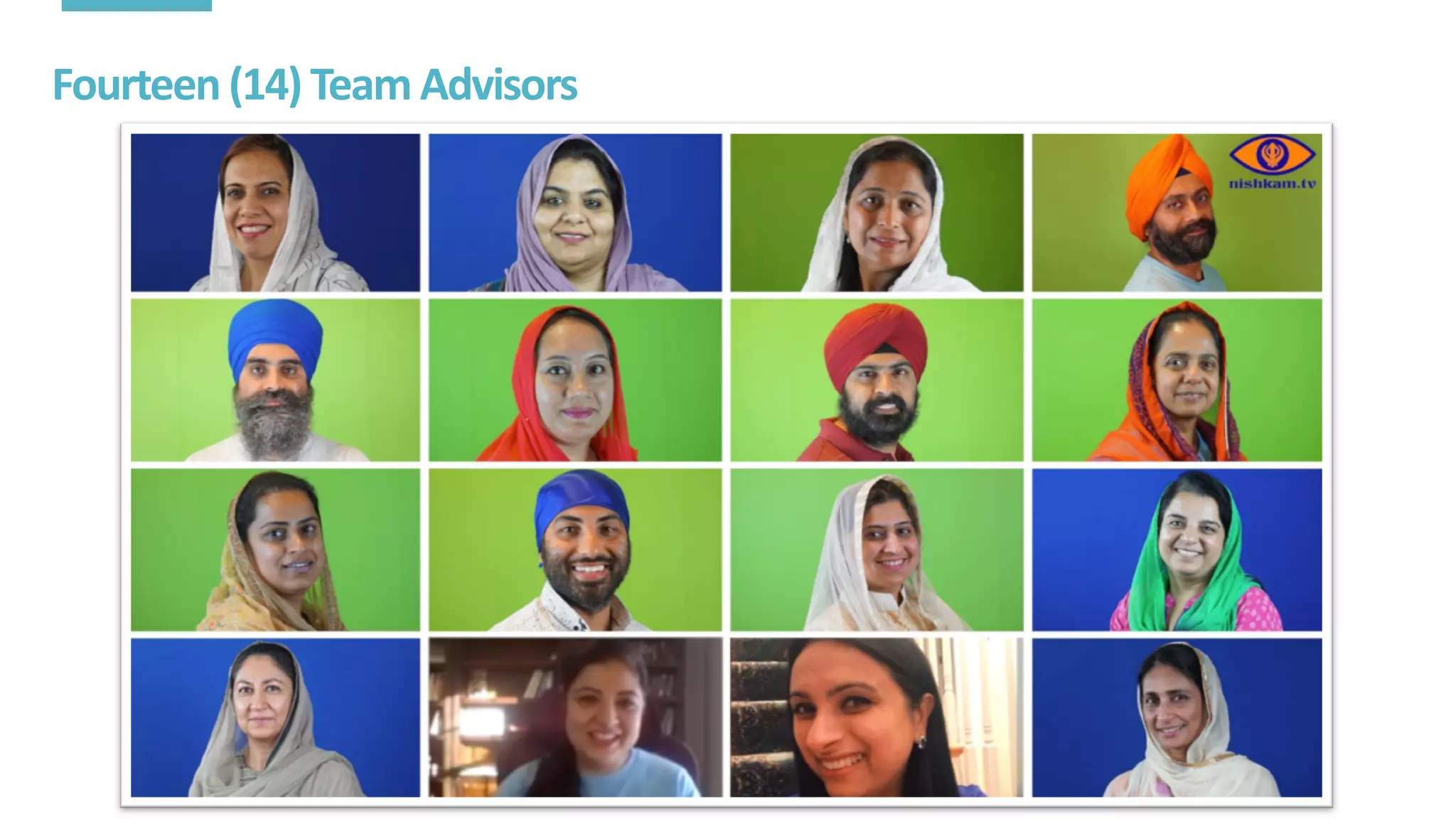 Fourteen	(14)	Team	Advisors
 